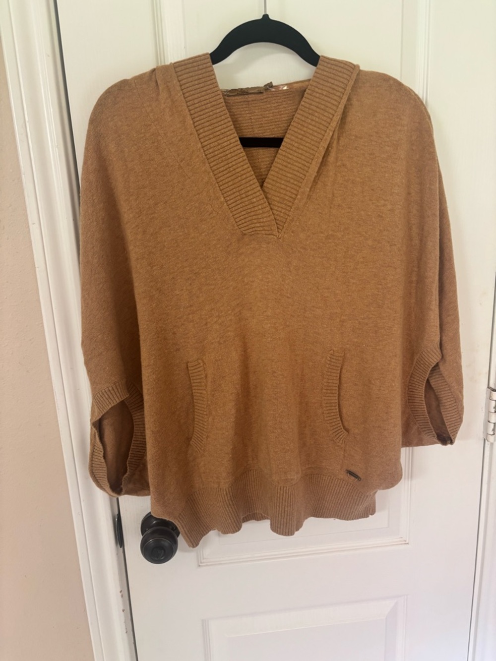 PrAna M Sporty Kangaroo Pocket Lightweight V-Neck‎ Sweater Cotton Wool Blend
